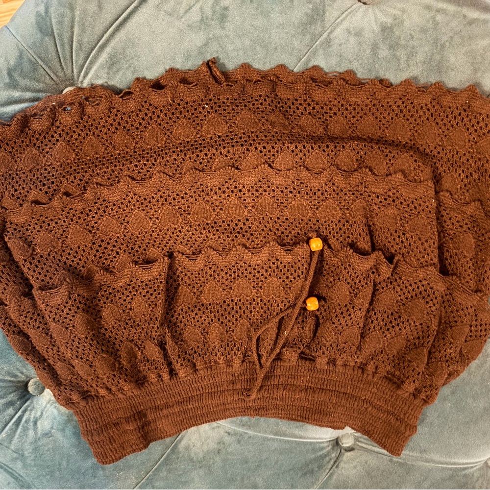Black Crochet Ruffle Skort - Picture 3 of 4